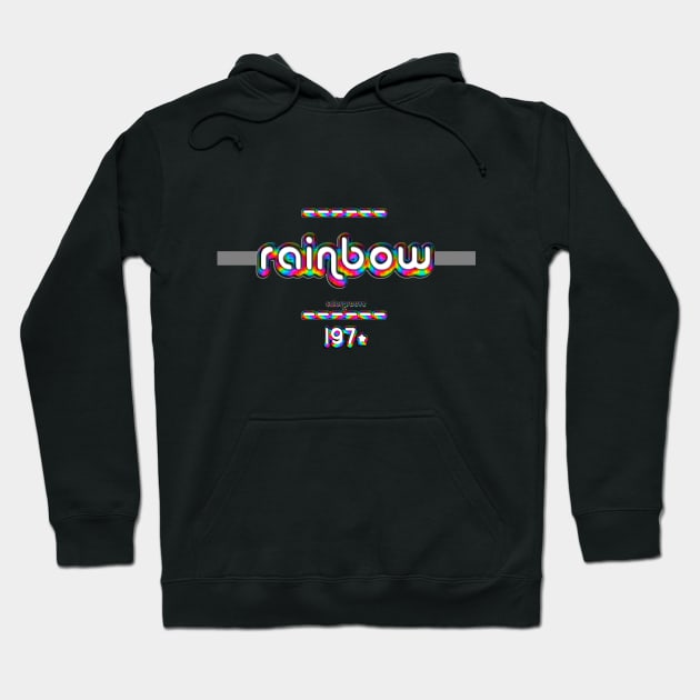 Rainbow 1970 ColorGroove Retro-Rainbow-Tube nostalgia (wf) Hoodie by Blackout Design